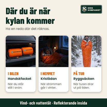 En i bilen, en i krislådan, en på tur